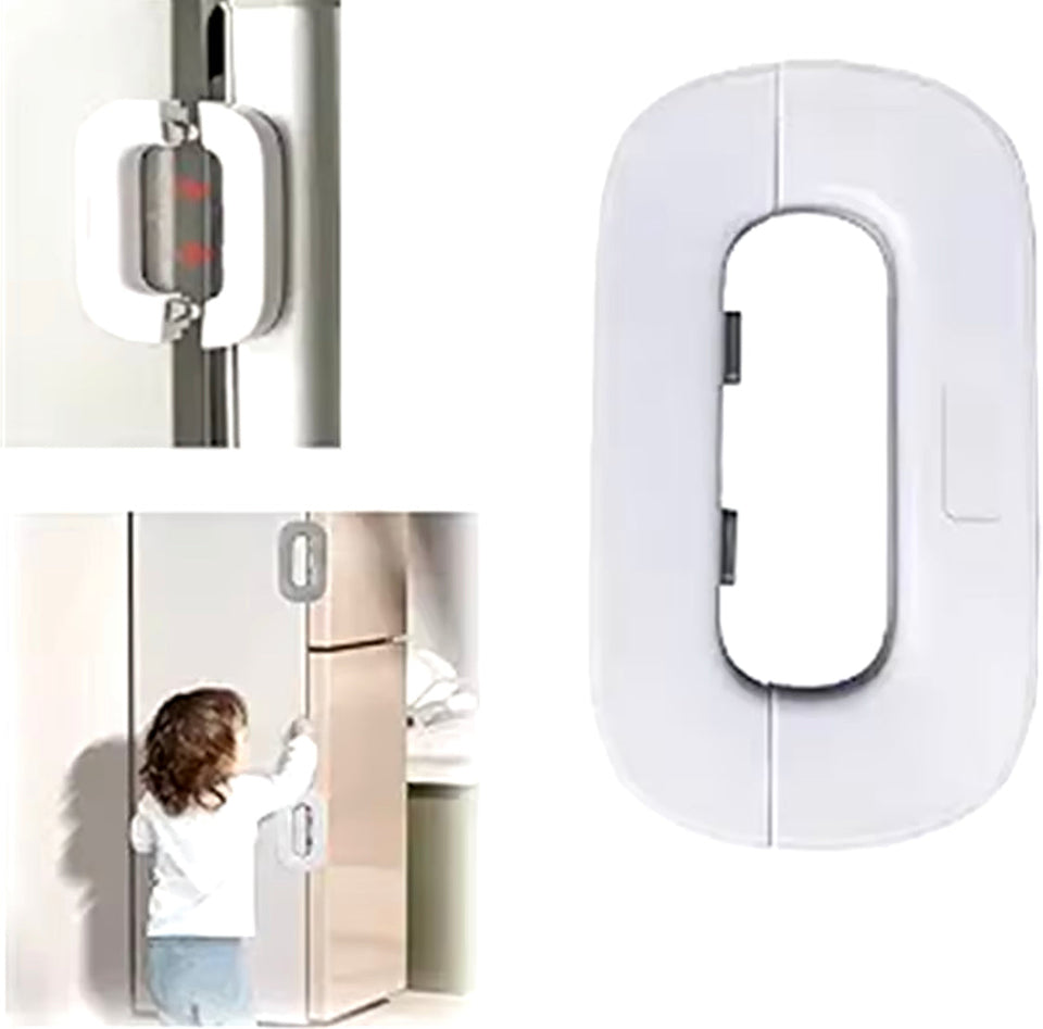 "This multifunctional Refrigerator lock is a smart and easy way to keep your baby safe at home. It can be used on refrigerators, drawers, cabinets, and more."